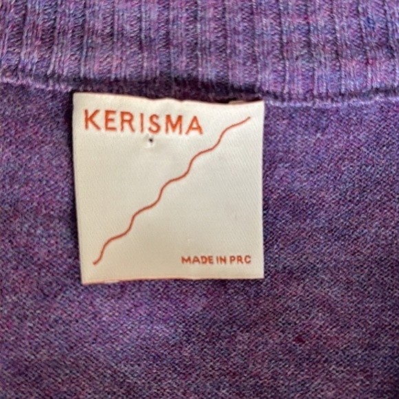 Kerisma Women’s Wool Blend Oversized Long Sleeve Purple sweater Size S/M - Picture 7 of 10
